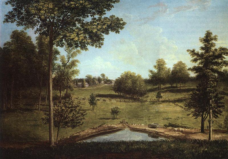 Charles Wilson Peale Landscape Looking Towards Sellers Hall from Mill Bank Sweden oil painting art